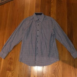 Tasso Elba, Medium Checkered Button-Down